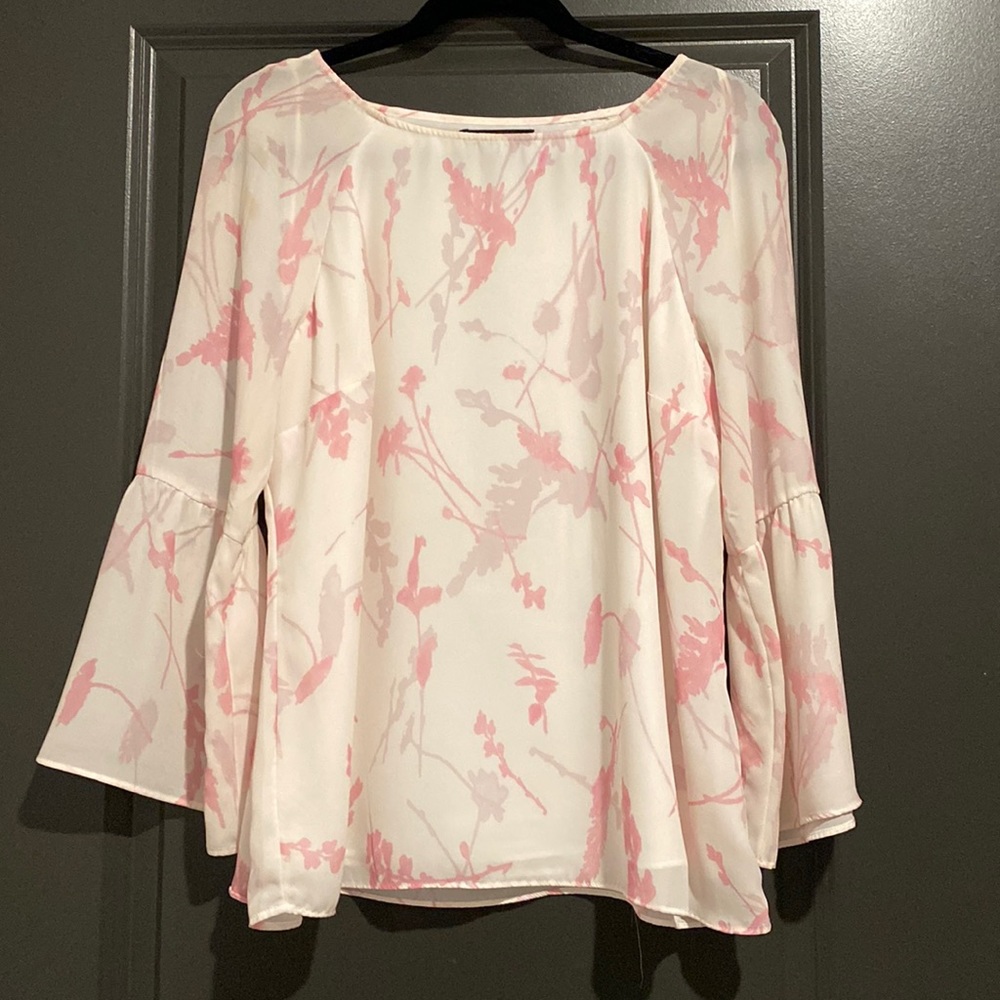 Banana Republic Floral Long Bell Sleeve Blouse